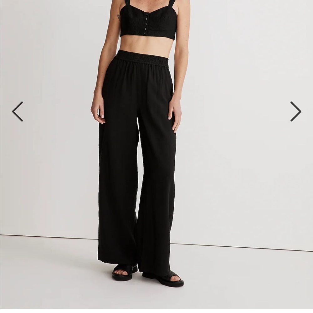 Madewell Petite Carley Wide-Leg Pant in Softdrape